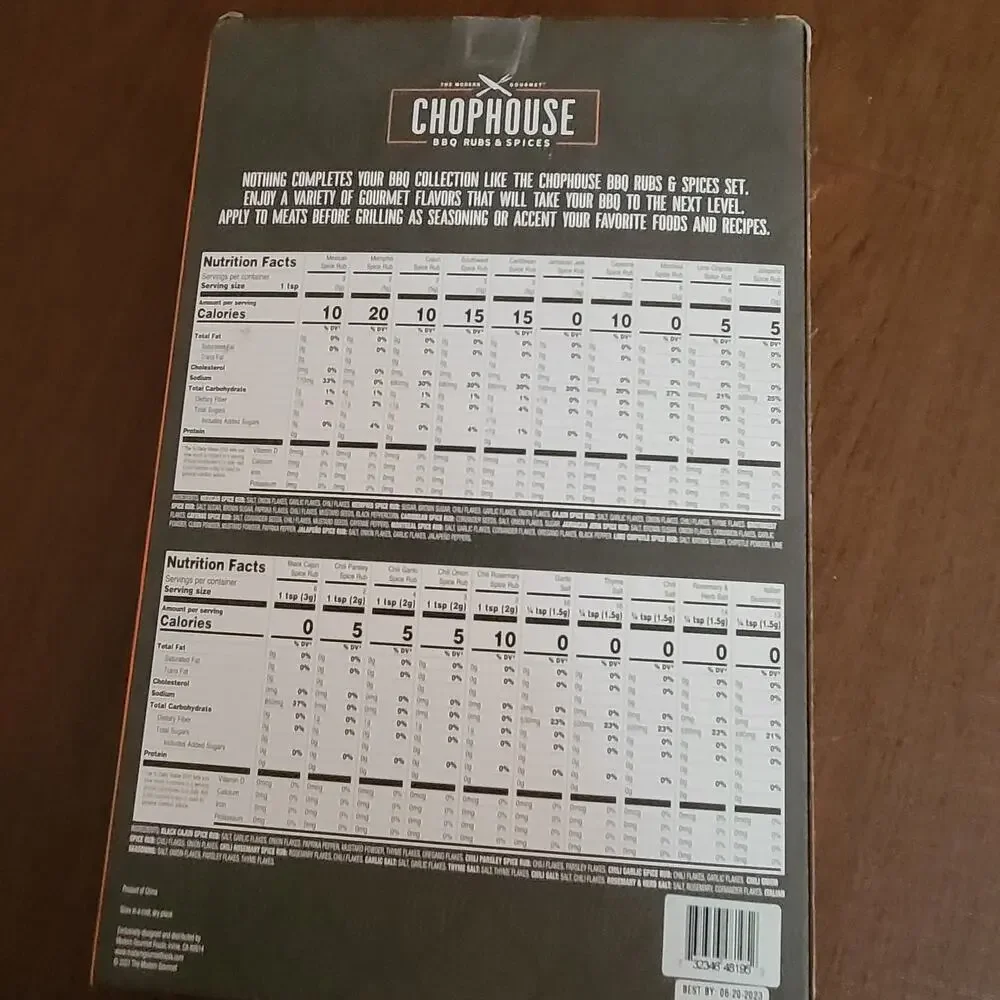 Modern Gourmet Chophouse Ultimate Grilling Spice Set 20 Piece Set New sealed